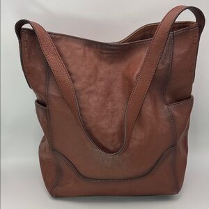 Elegant Brown Leather Tote Bag